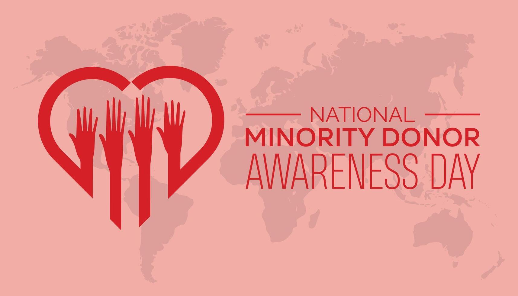 National Minority Donor Awareness Day is observed every year on August.banner design template illustration background design. vector