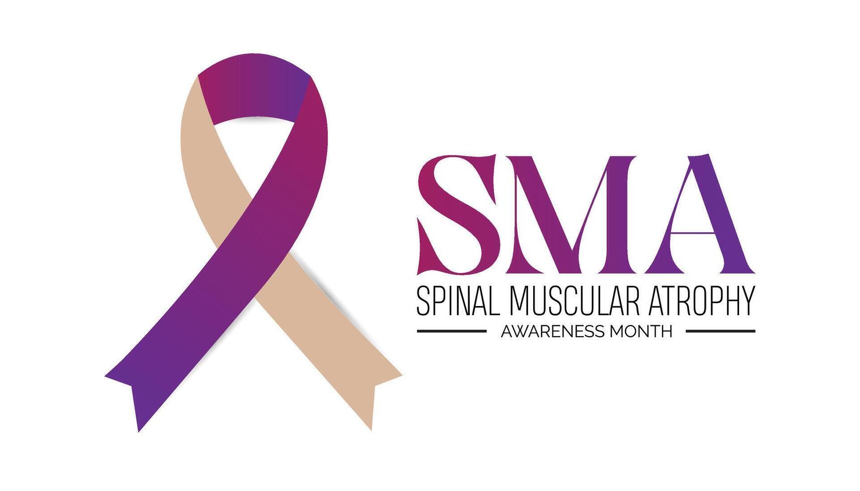 Spinal Muscular Atrophy Awareness Month is observed every year on August.banner design template illustration background design. vector