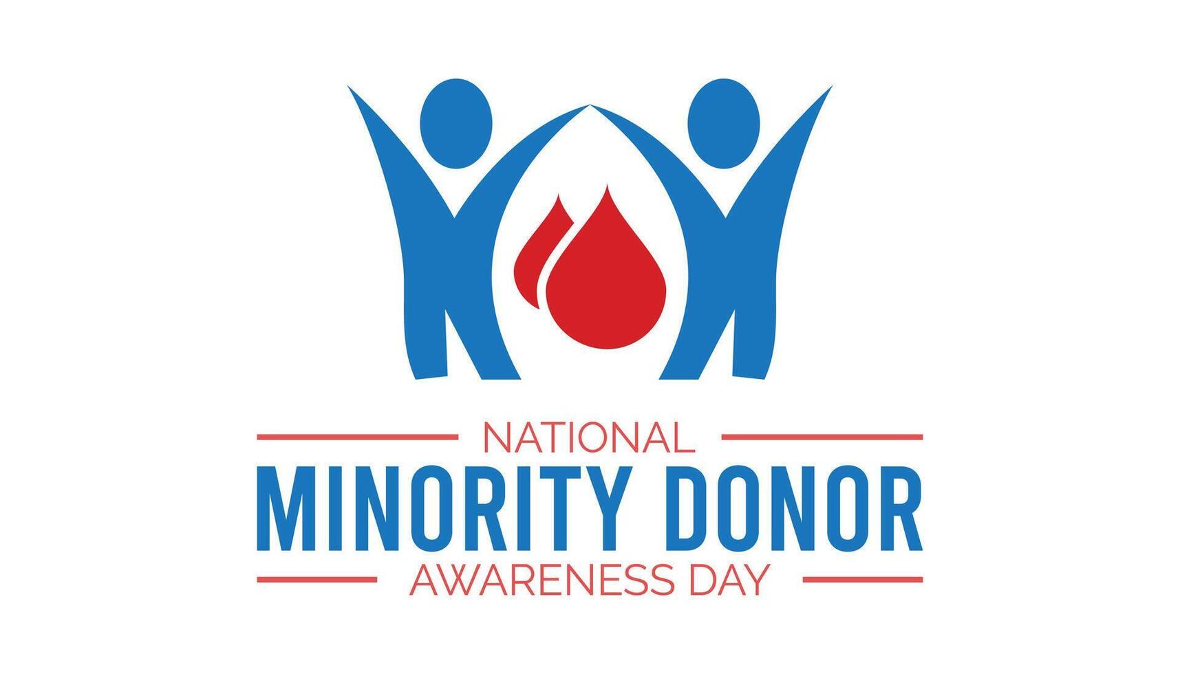 National Minority Donor Awareness Day is observed every year on August.banner design template illustration background design. vector