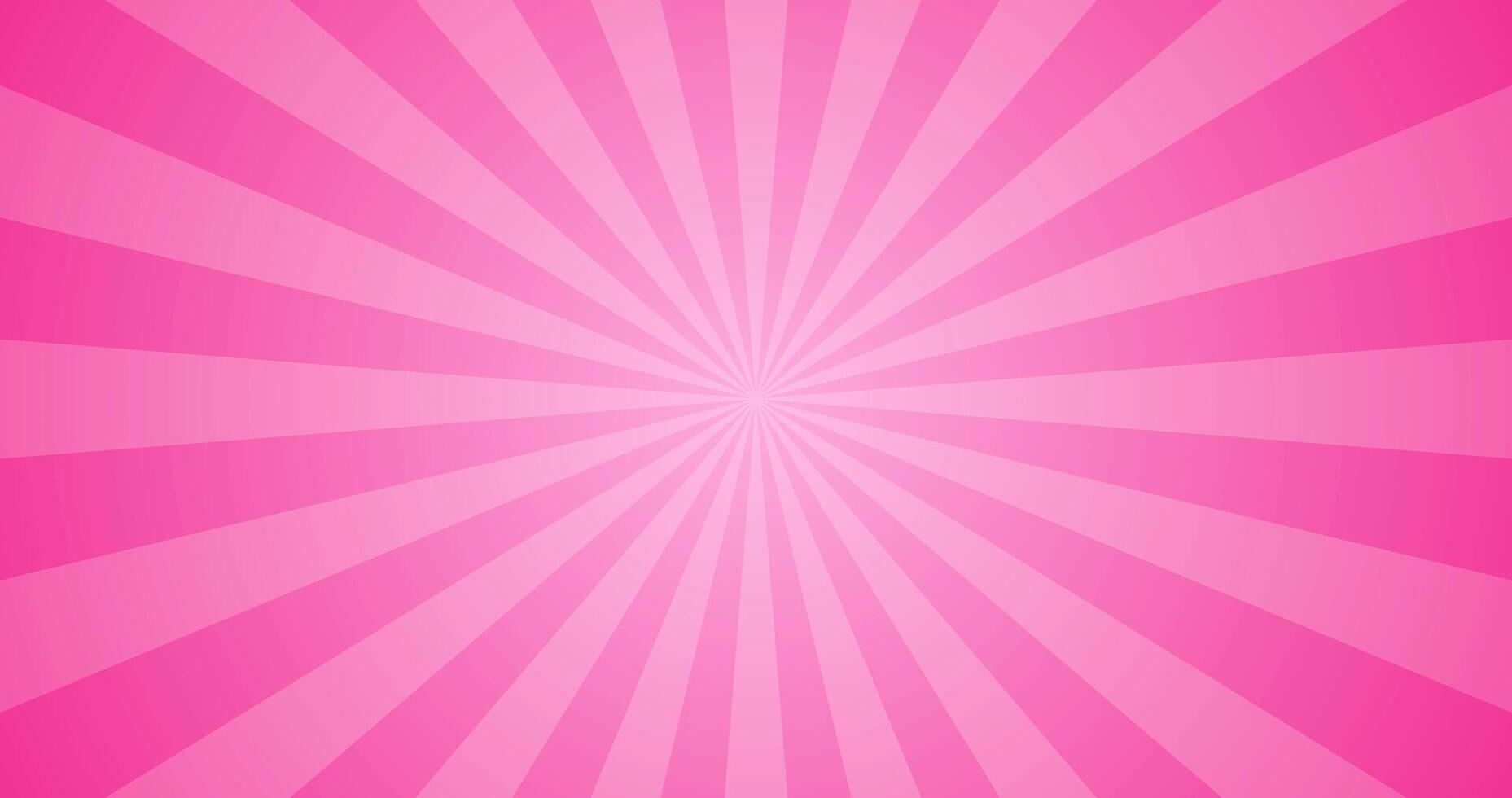 Colorful Abstract Gradient Pink Sunbeam Explosion Effect in Blank Horizontal Plain Background vector