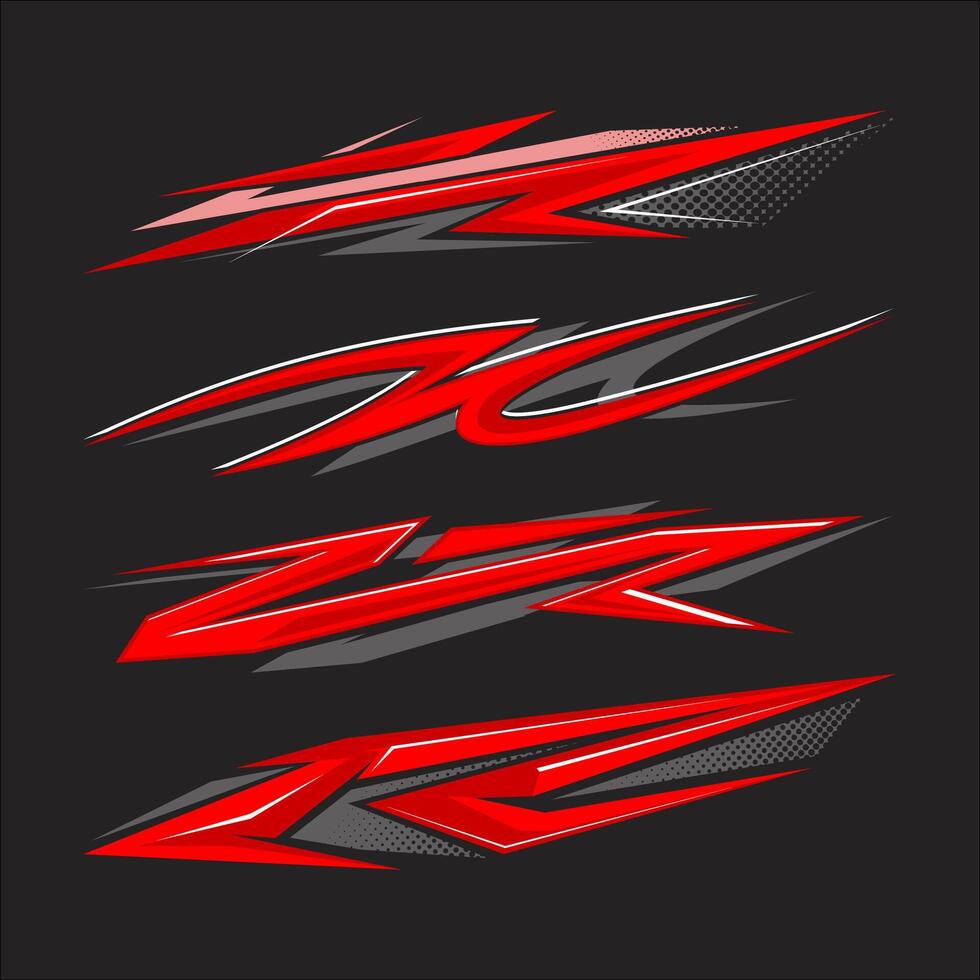 graphic design sticker car racing vector
