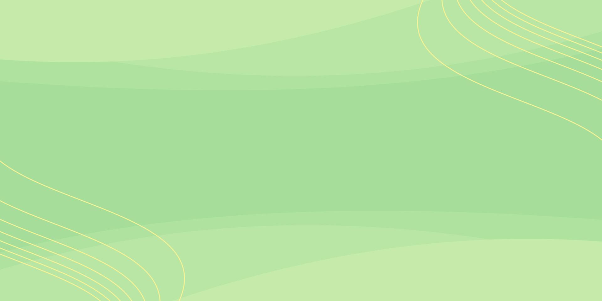 Abstract Green Background in Attractive Wave Style. Free Copy Space Area. Template Design for Promotional Banner, Poster, Greeting Card, Social Media. vector