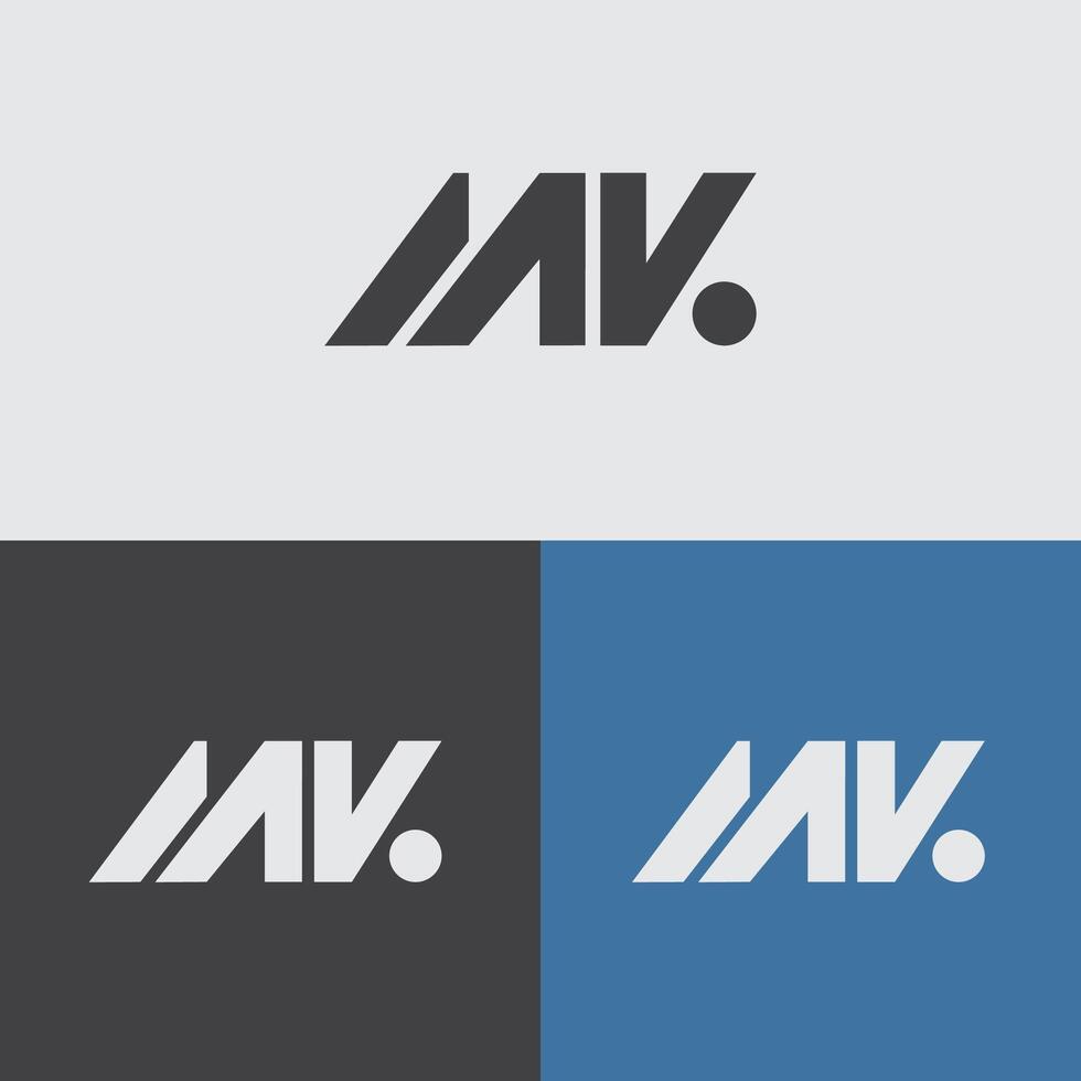 Initial MK or MV Letter Logo Template vector