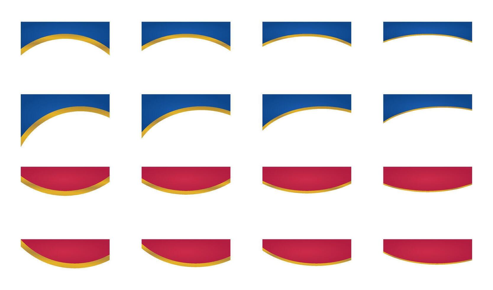 collection of gold, blue and red line border ornaments. template design for poster, greeting card, brochure, banner, charter. vector