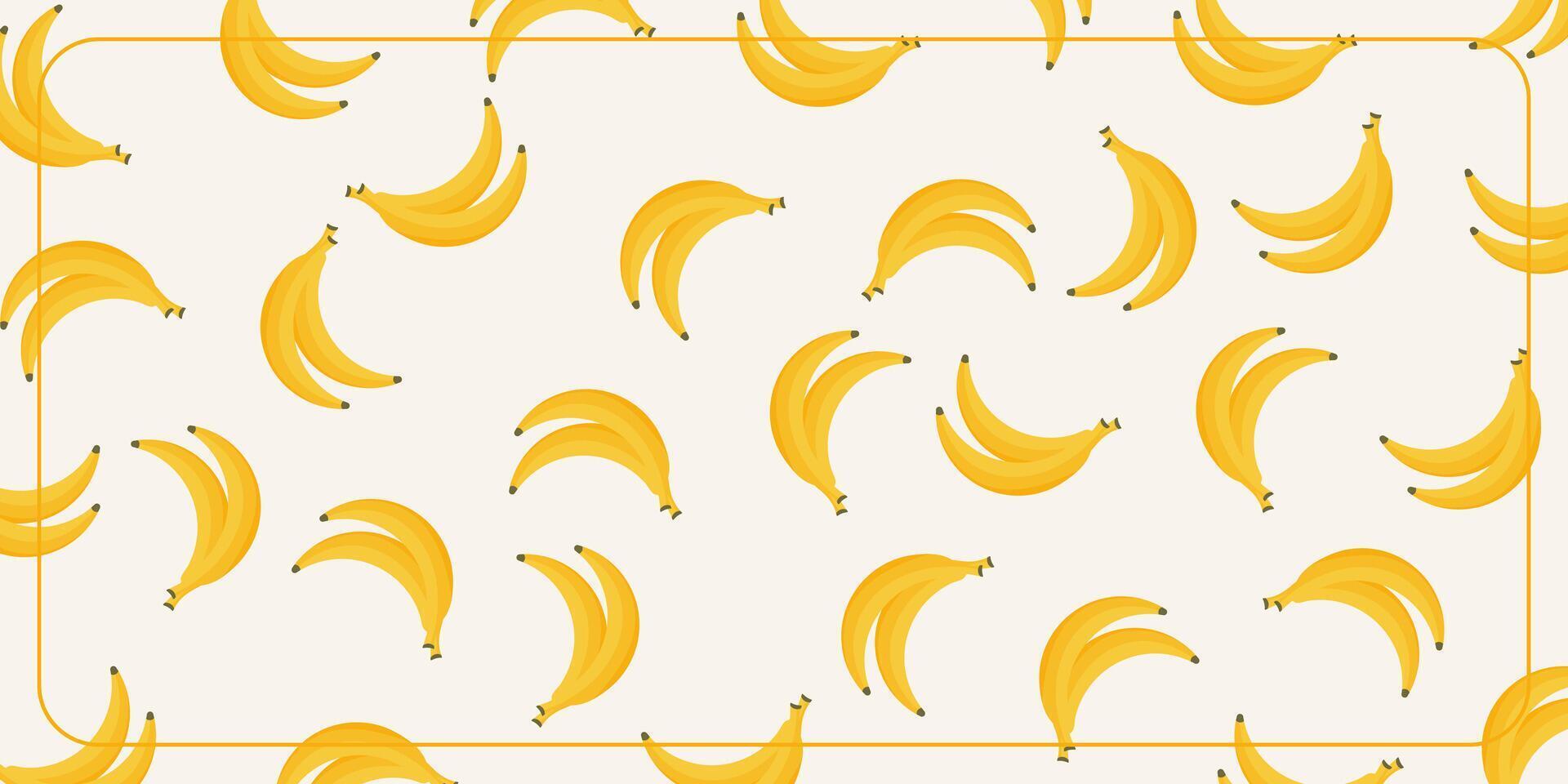 tropical background with banana fruit icons. template design for banner, poster, greeting card, social media. vector
