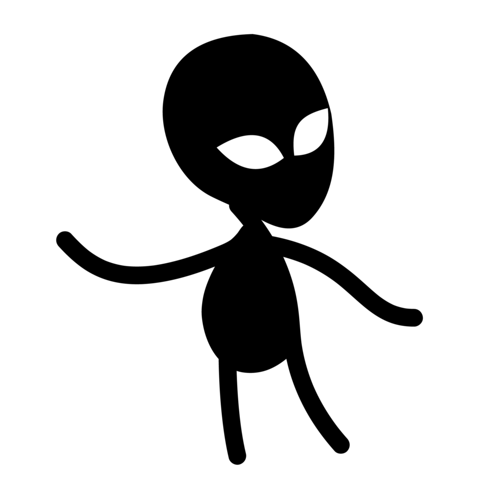 Alien Dancing Black png