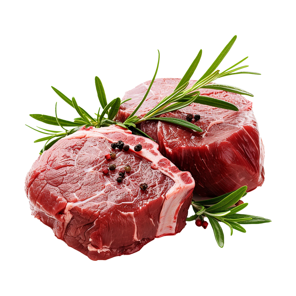 Raw beef meat isolated on transparent background png