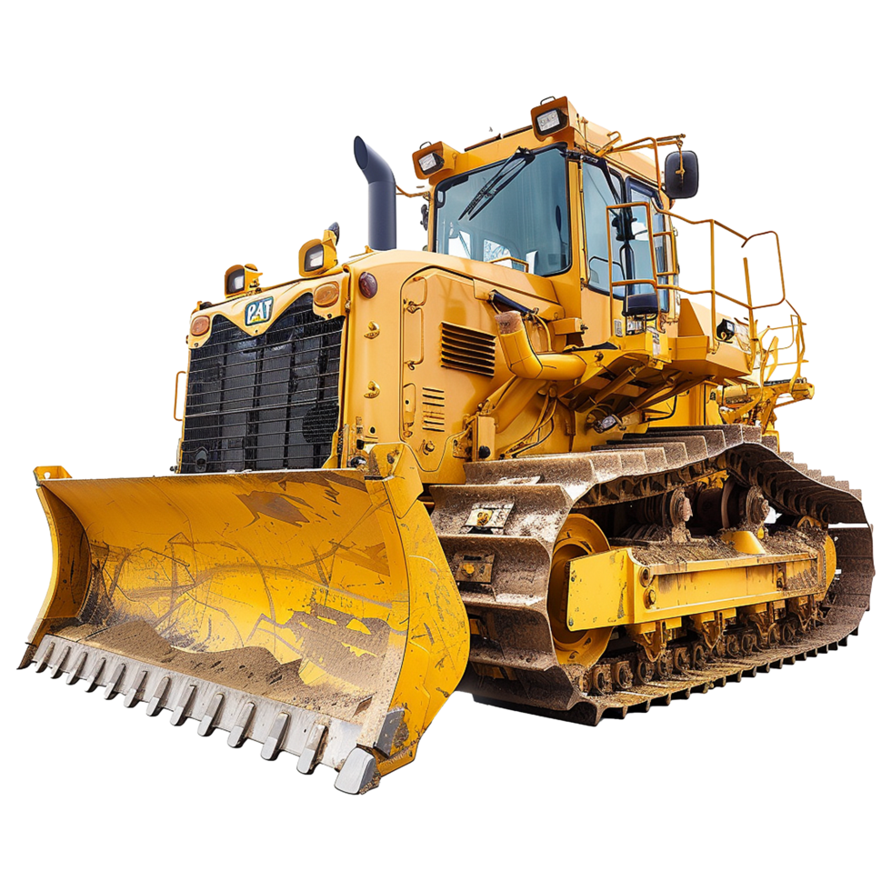 Bulldozer isolated on transparent background png