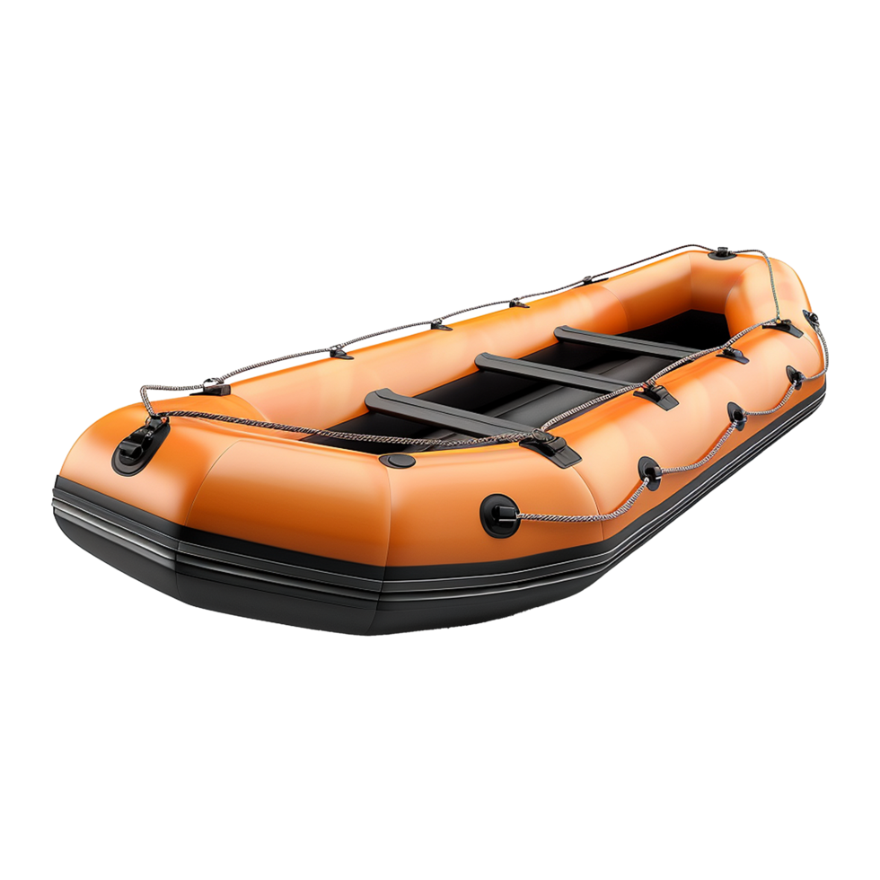 Inflatable boat isolated on transparent background png