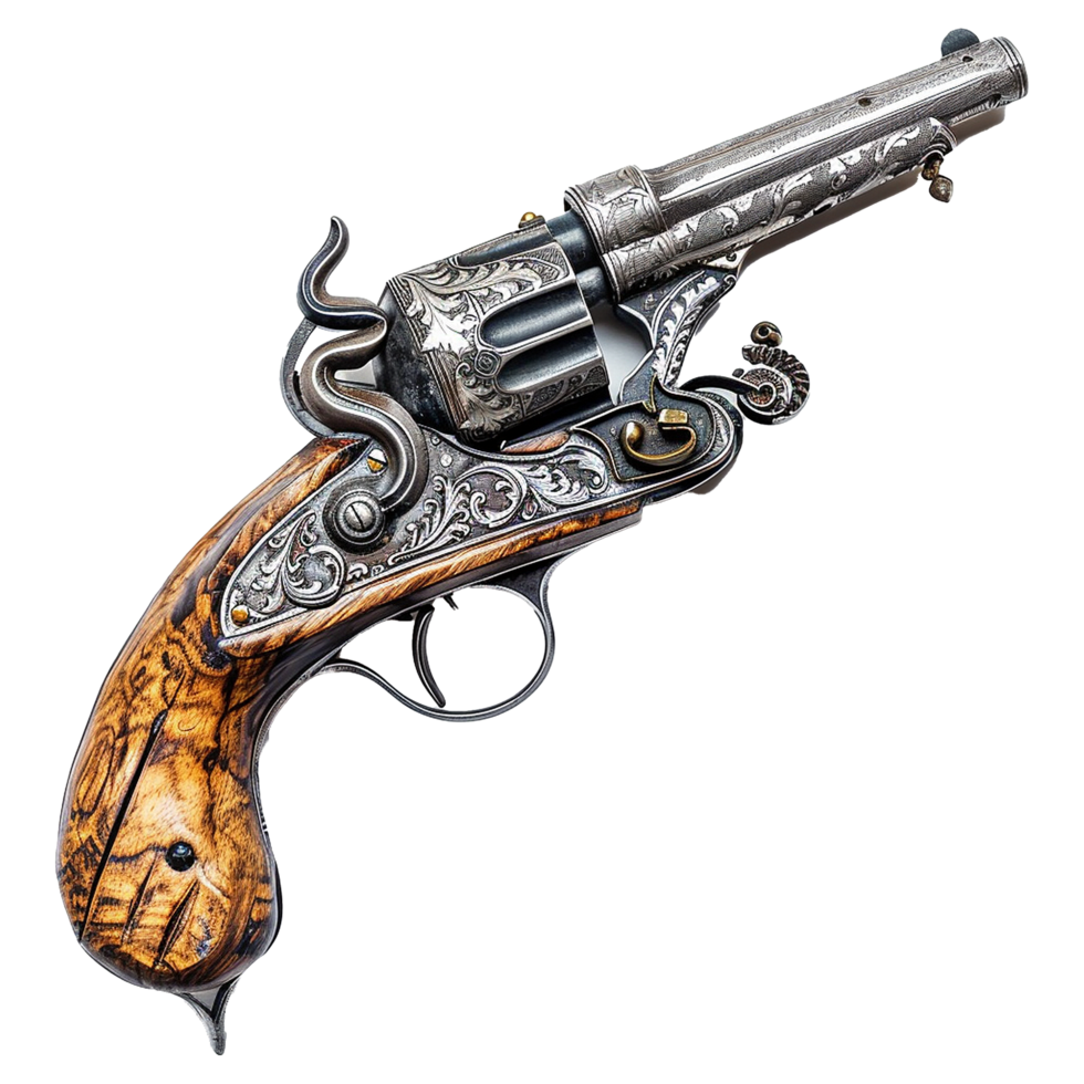 Flintlock pistol isolated on transparent background png
