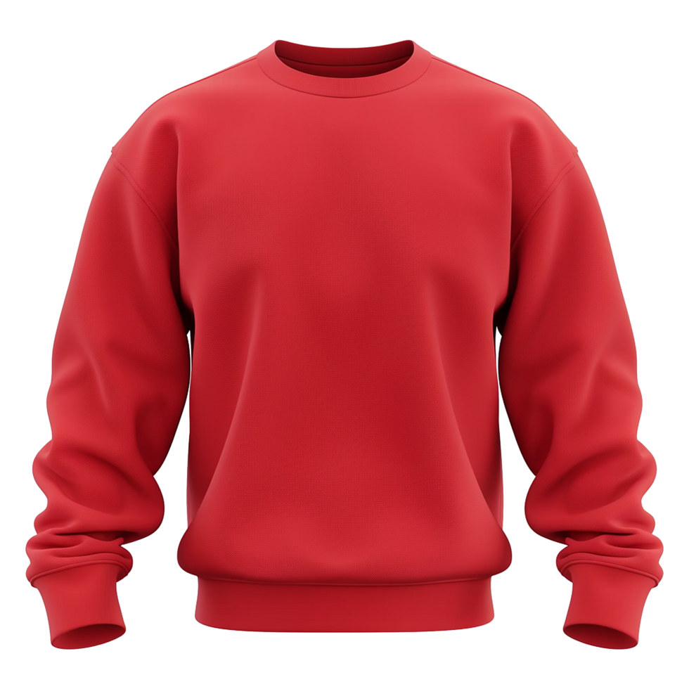 Red sweatshirt isolated on transparent background png