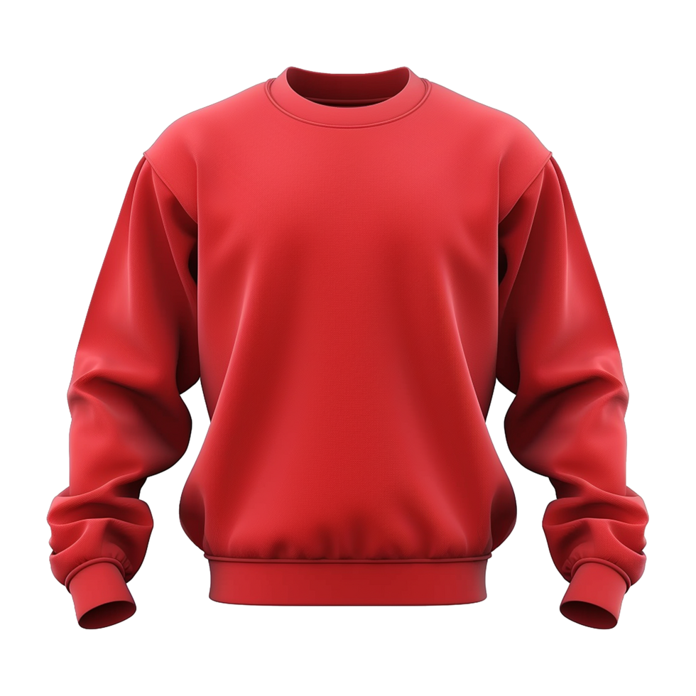 Red sweatshirt isolated on transparent background png