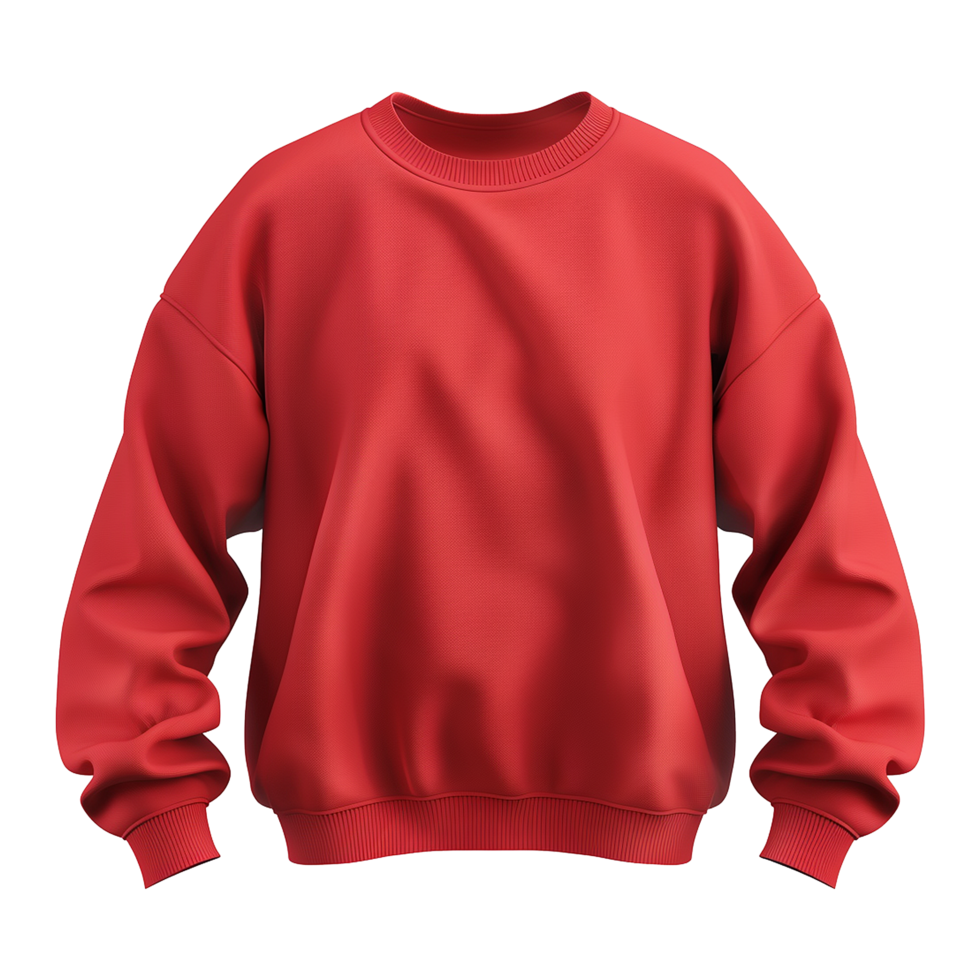 Red sweatshirt isolated on transparent background png