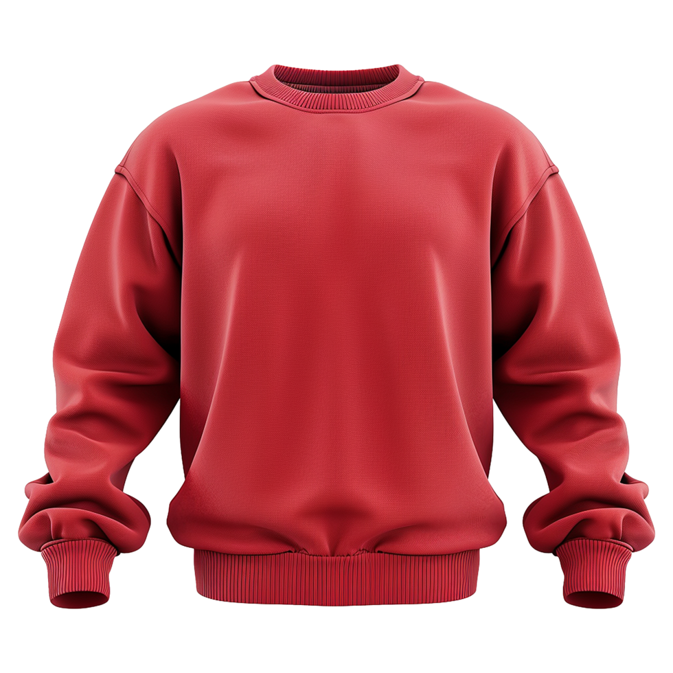 Red sweatshirt isolated on transparent background png