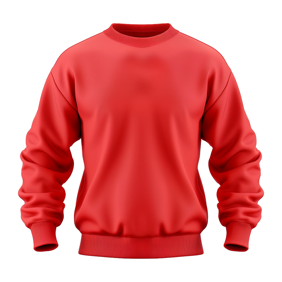 Red sweatshirt isolated on transparent background png