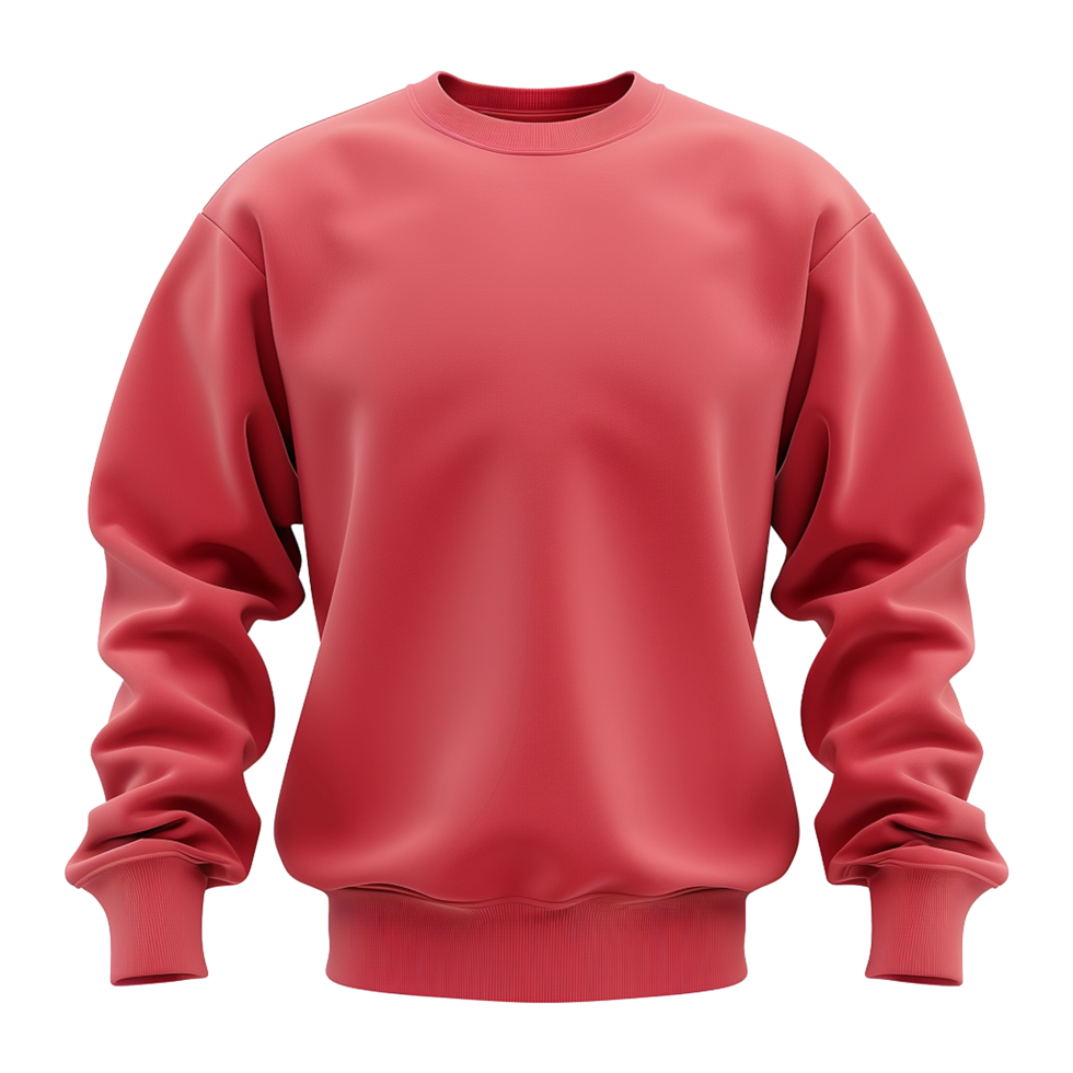 Red sweatshirt isolated on transparent background png