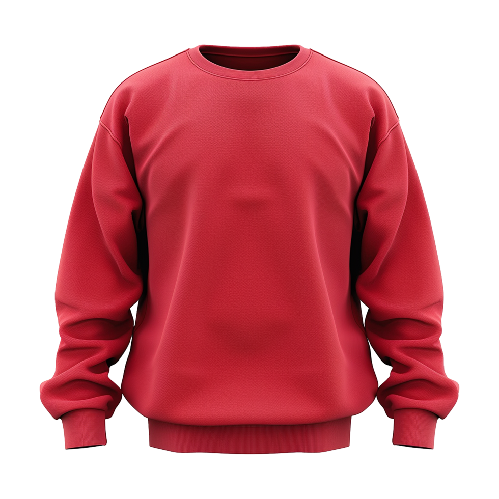Red sweatshirt isolated on transparent background png