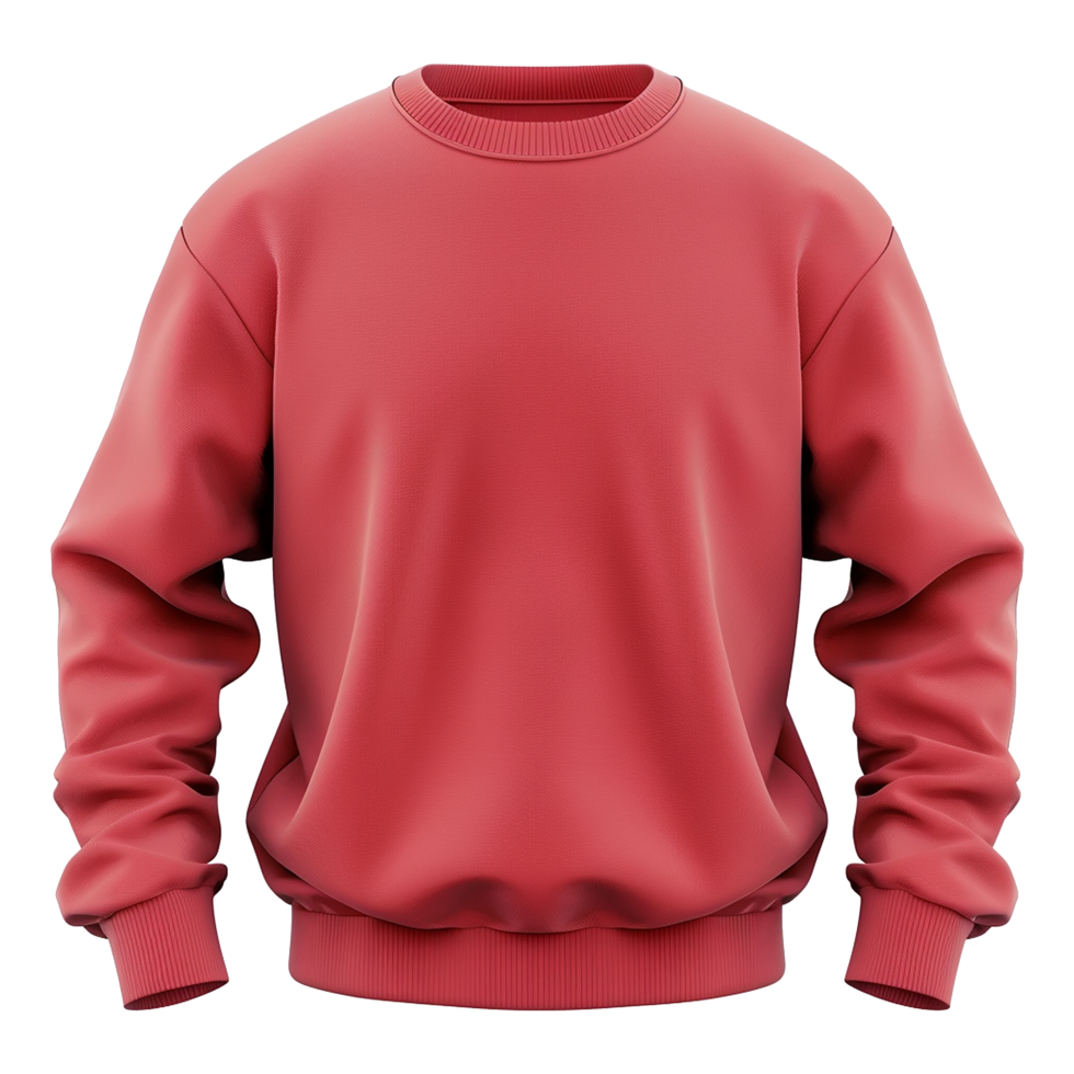 Red sweatshirt isolated on transparent background png