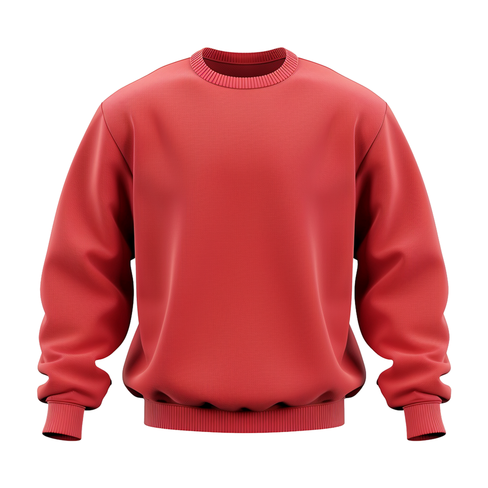 Red sweatshirt isolated on transparent background png
