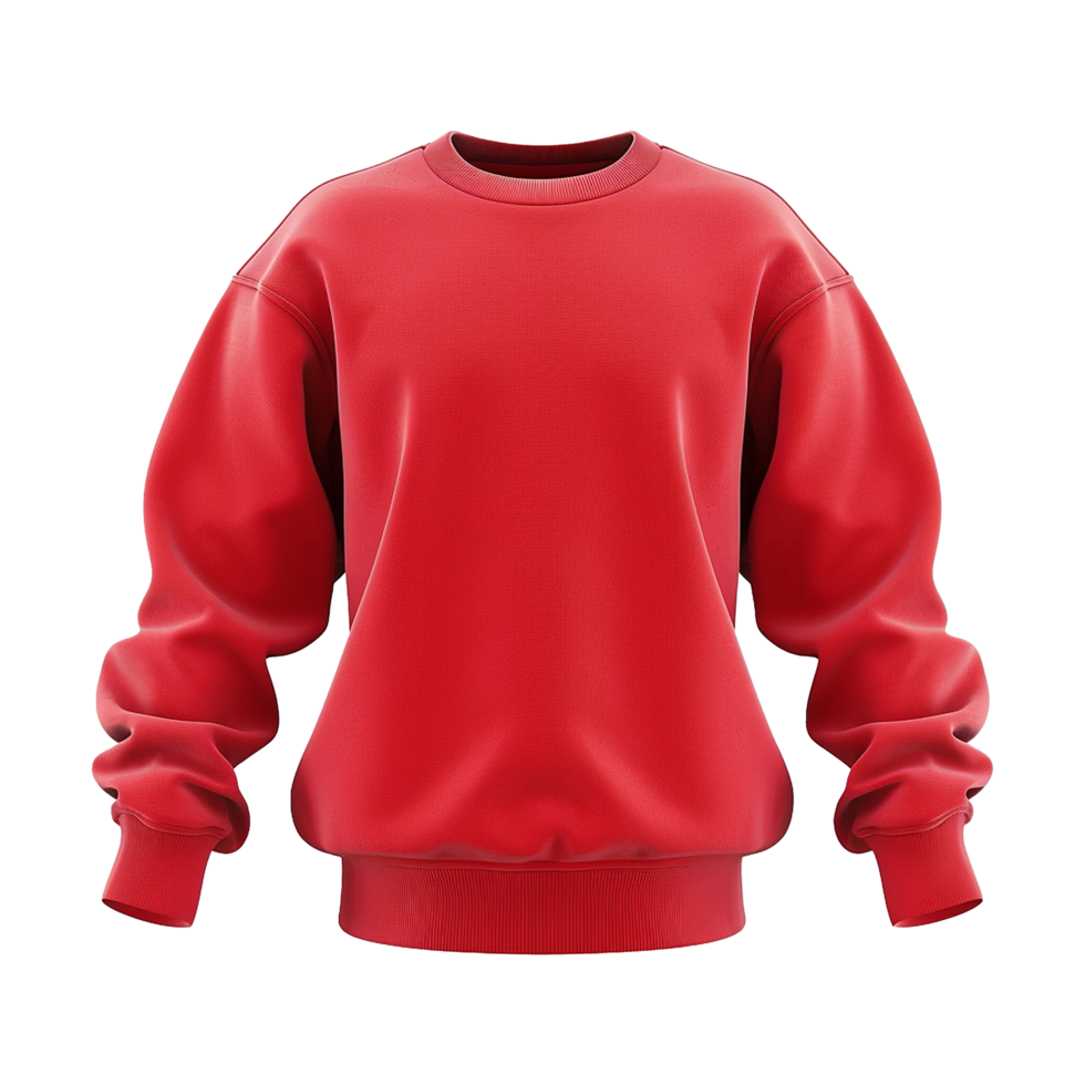 Red sweatshirt isolated on transparent background png