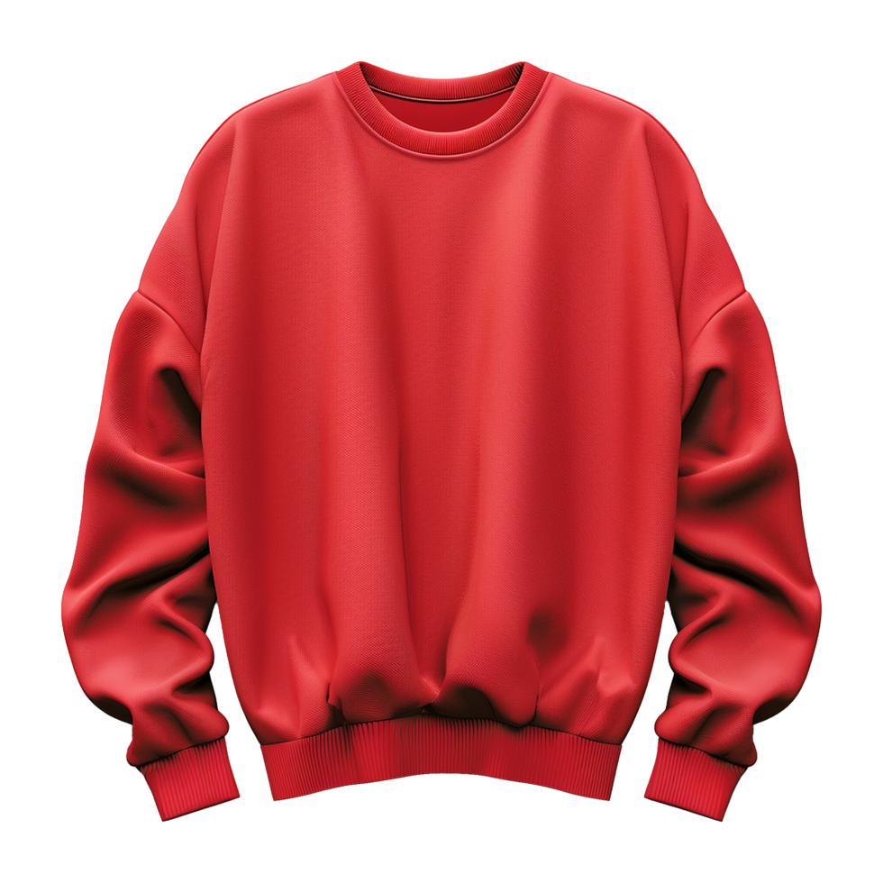 Red sweatshirt isolated on transparent background png