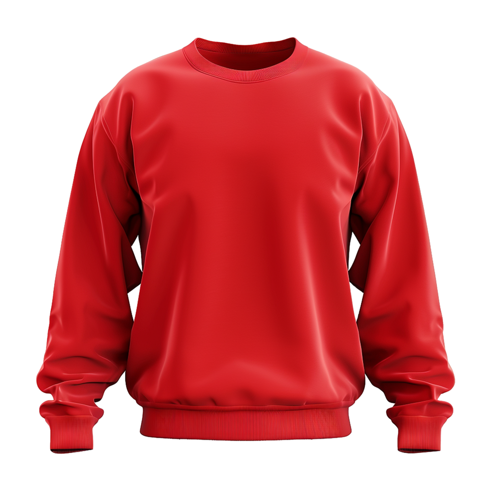 Red sweatshirt isolated on transparent background png