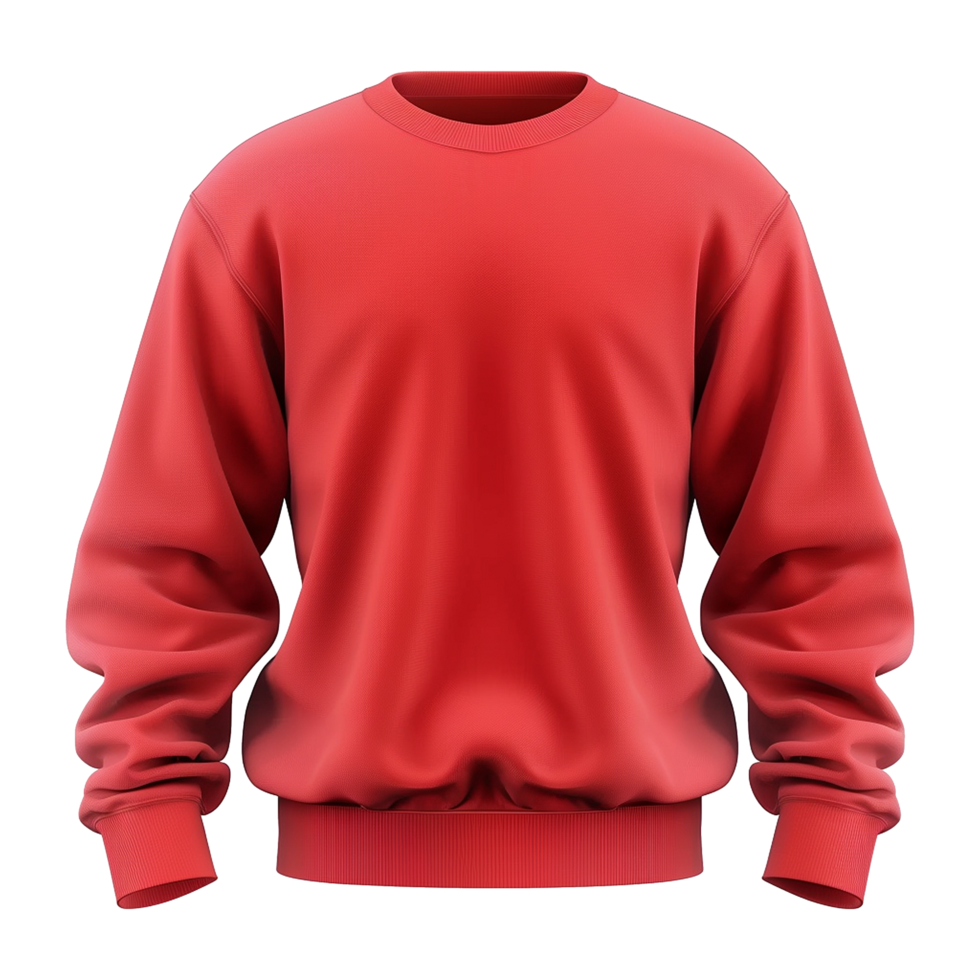 Red sweatshirt isolated on transparent background png