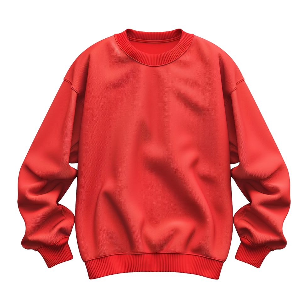 Red sweatshirt isolated on transparent background png