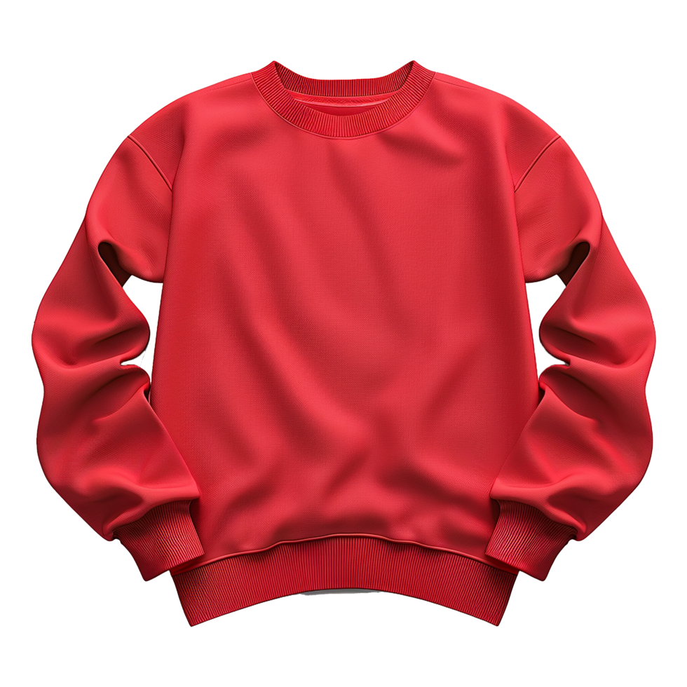 Red sweatshirt isolated on transparent background png