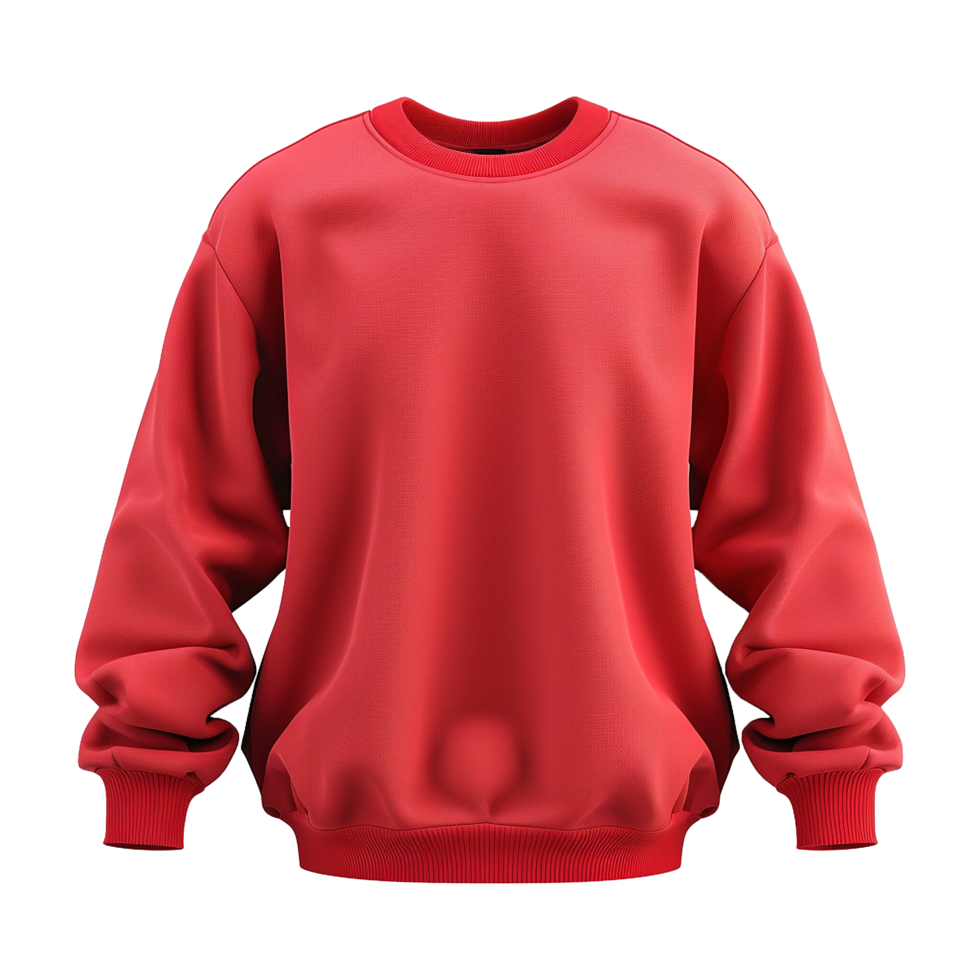 Red sweatshirt isolated on transparent background png