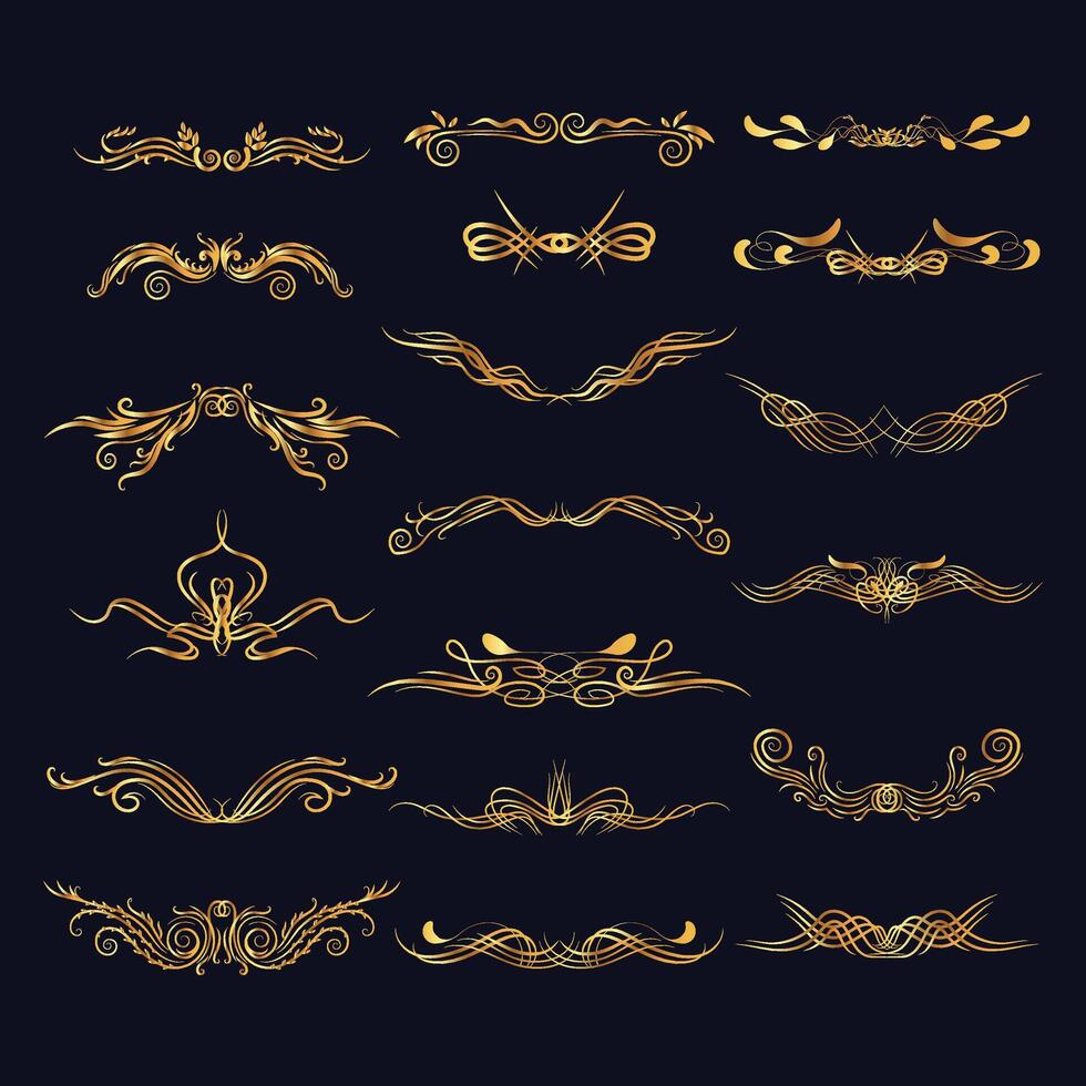 Royal Decorative Set of vintage frames and borders set vector