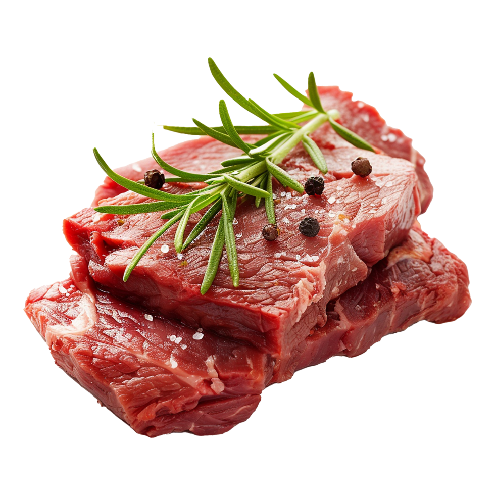 Raw beef meat isolated on transparent background png