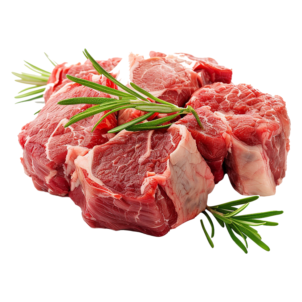 Raw beef meat isolated on transparent background png