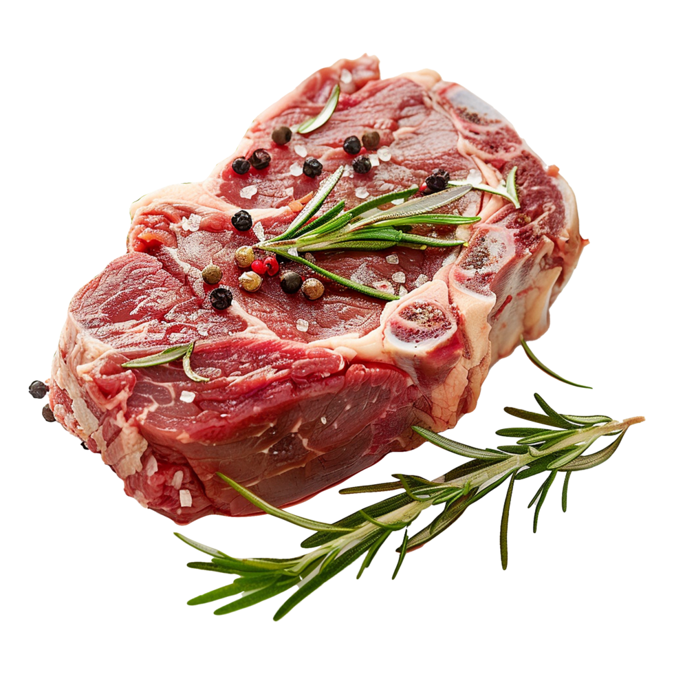 Raw beef meat isolated on transparent background png