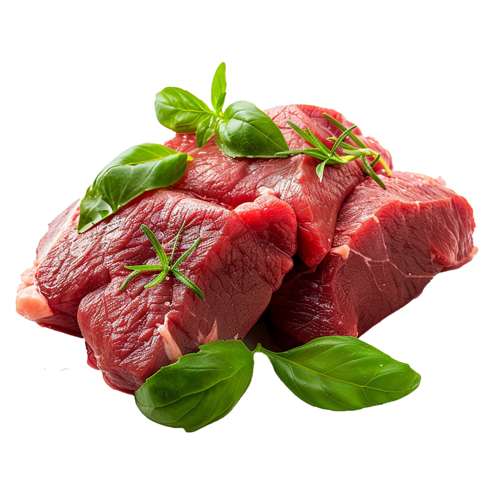 Raw beef meat isolated on transparent background png