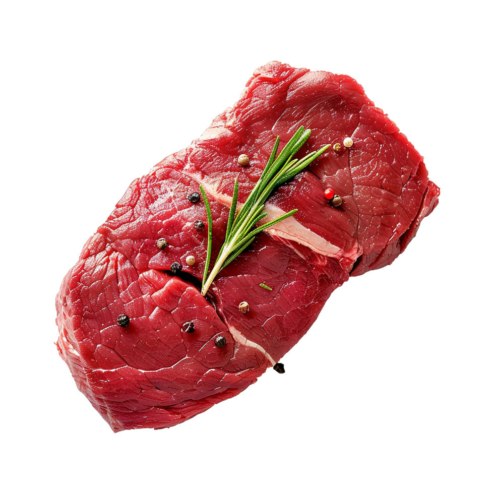 Raw beef meat isolated on transparent background png
