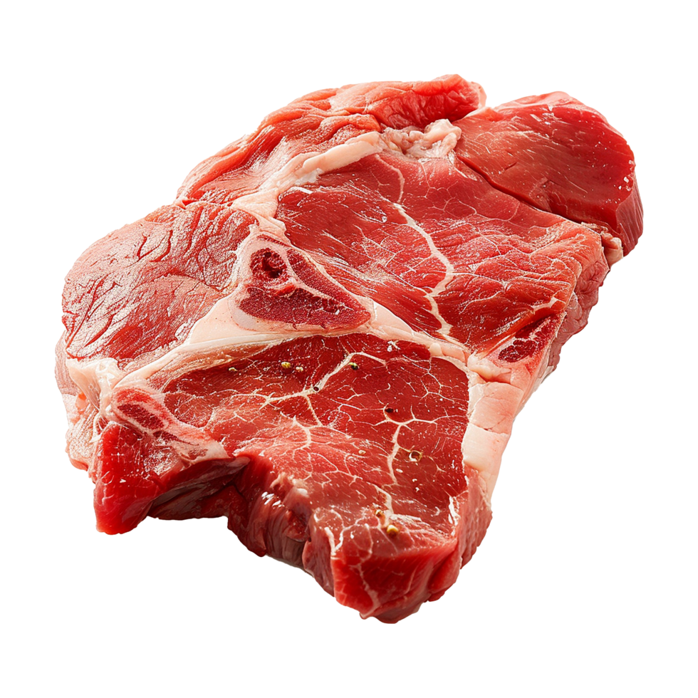 Raw beef meat isolated on transparent background png