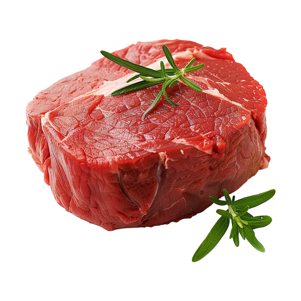 Raw beef meat isolated on transparent background png