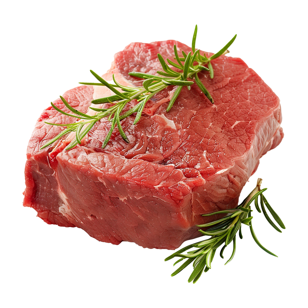 Raw beef meat isolated on transparent background png