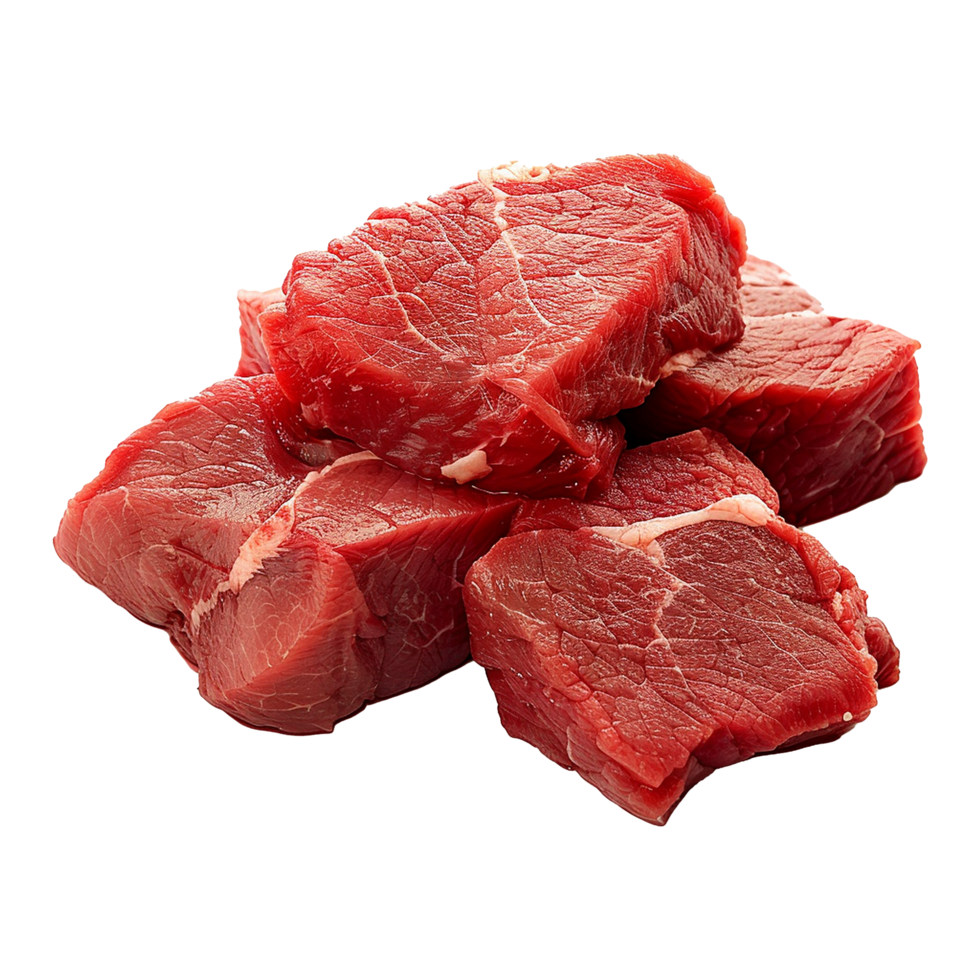 Raw beef meat isolated on transparent background png