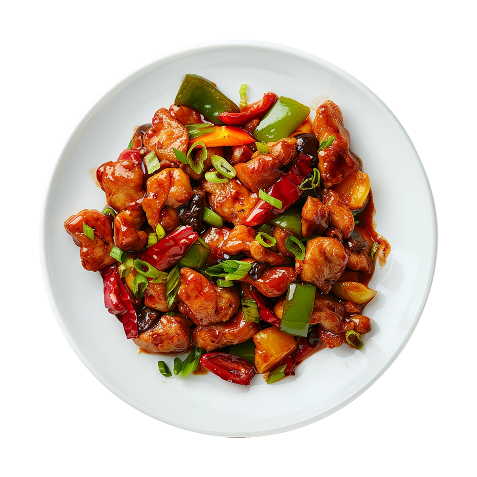 Tasty plate of sichuan isolated on transparent background png