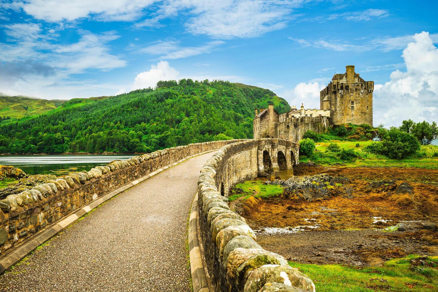 Eilean Donan Castle at western Highlands of Scotland, UK photo