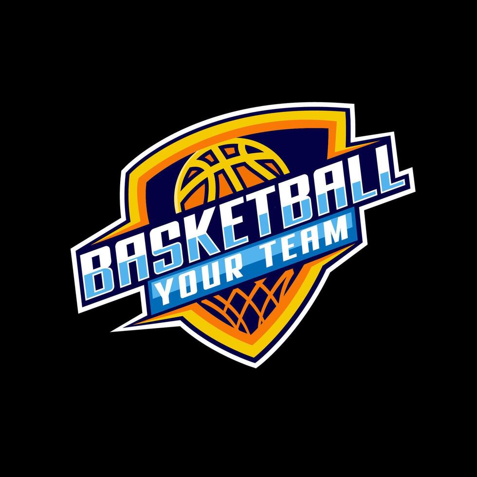 Basketball logo design template simple style design vector