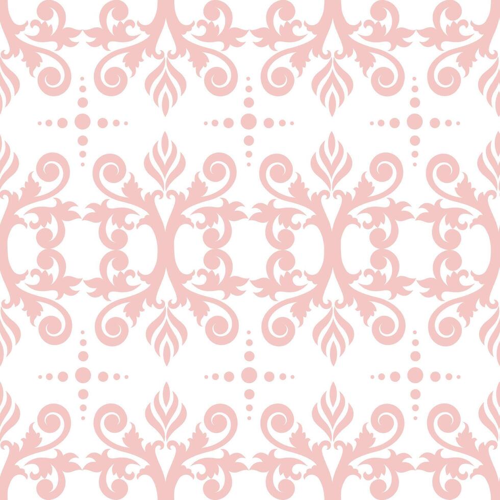 Damask seamless pattern element. floral damask ornament vintage vector