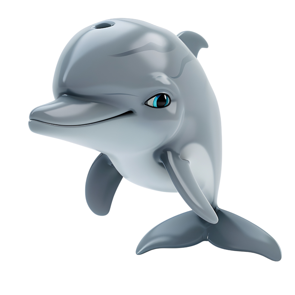 Cute gray dolphin png