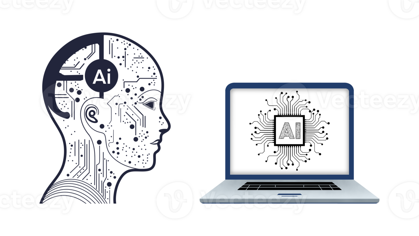 Artificial intelligence is intelligence demonstrated by machines, artificial intelligence systems are powered by machine learning, AI's brain, Wired brain illustration of artificial intelligence png