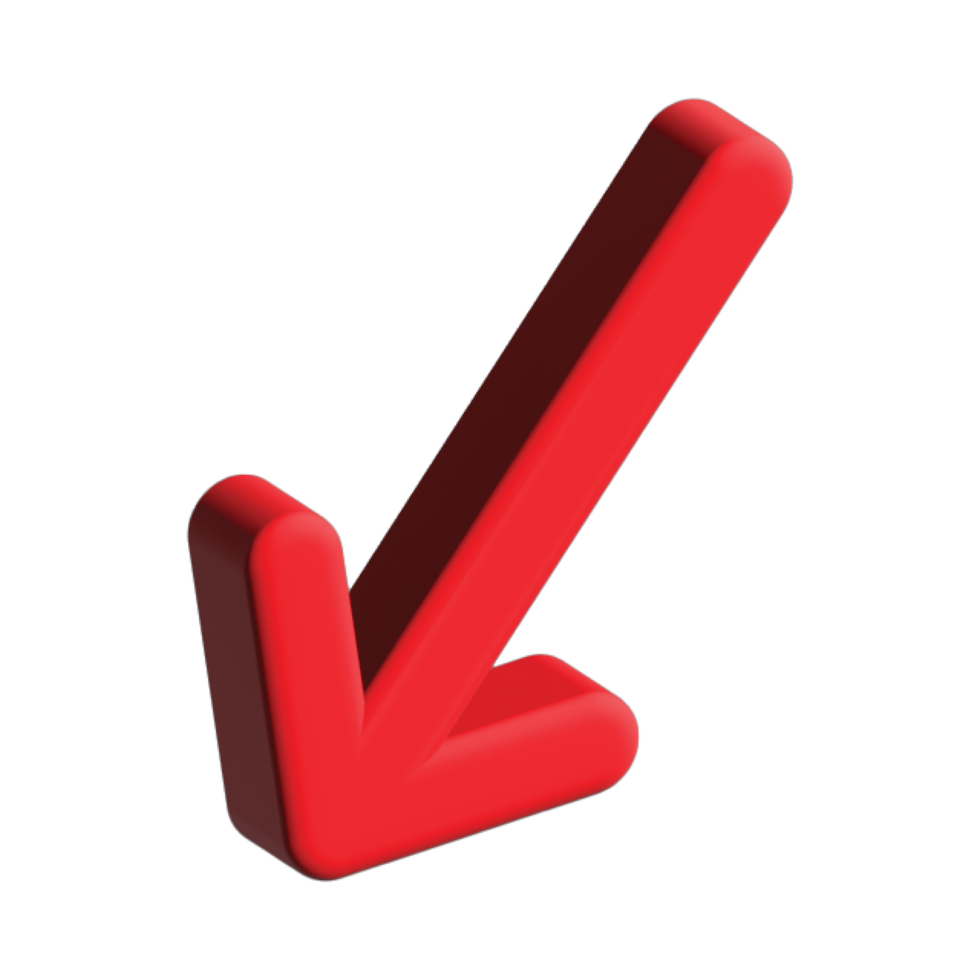 3d Red Arrow Transparent Background. 3D transparent arrow png