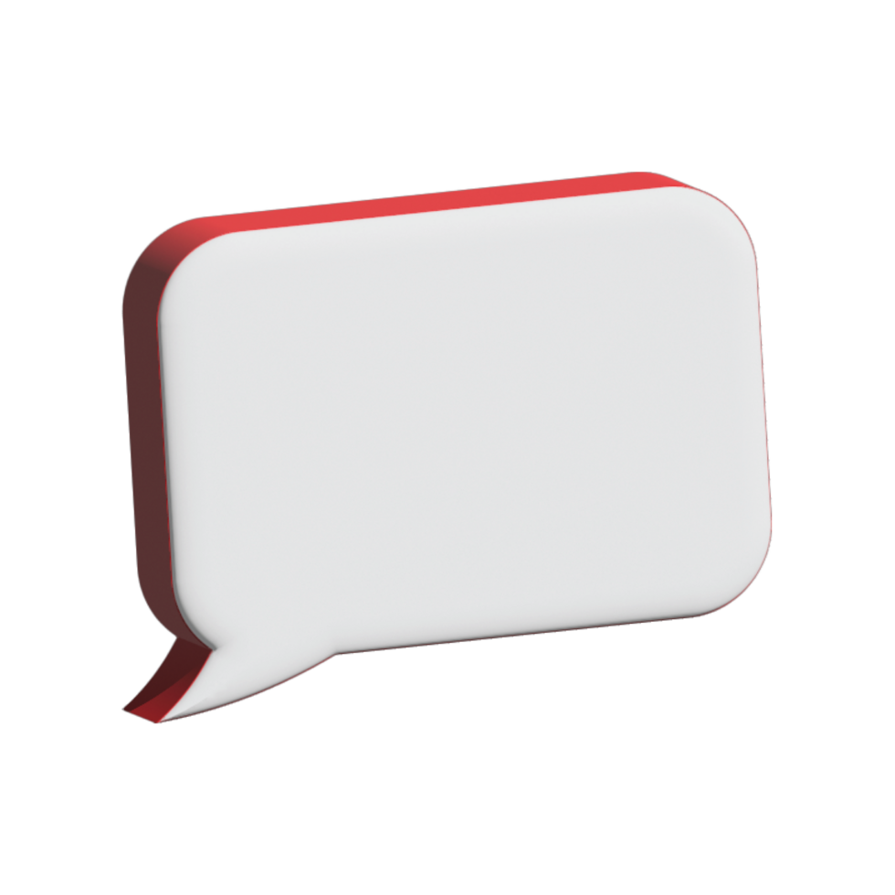 3D Speech bubble transparent background, transparent chat talking speech bubble png