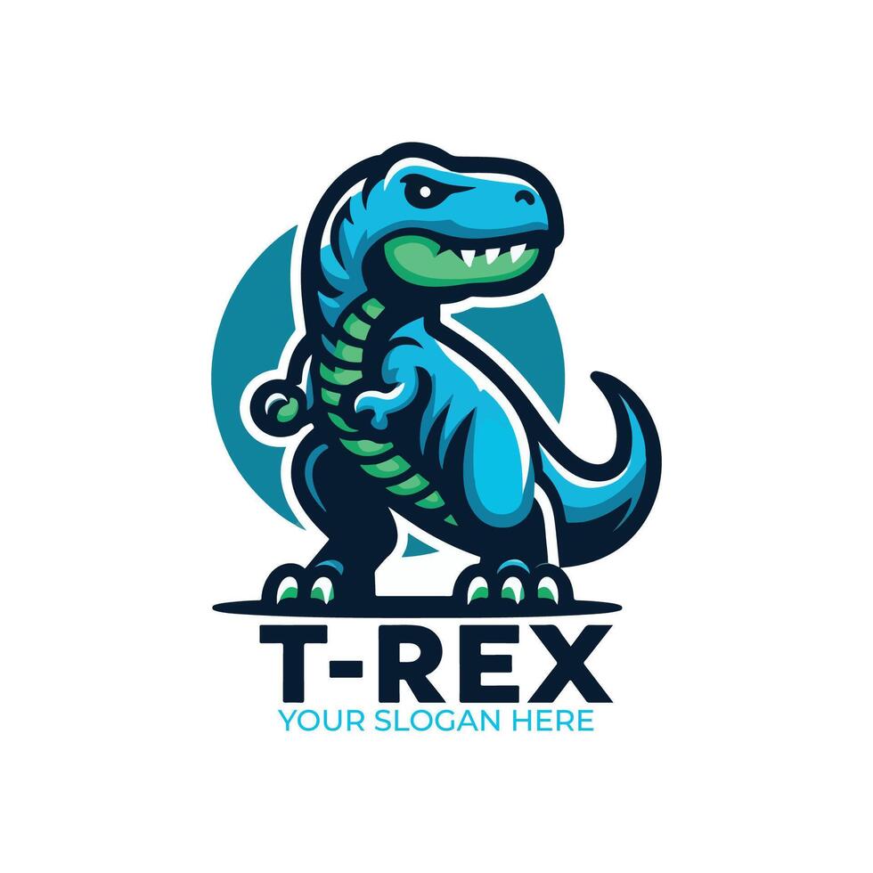 T-rex Dinosaurs Mascot Logo Design vector