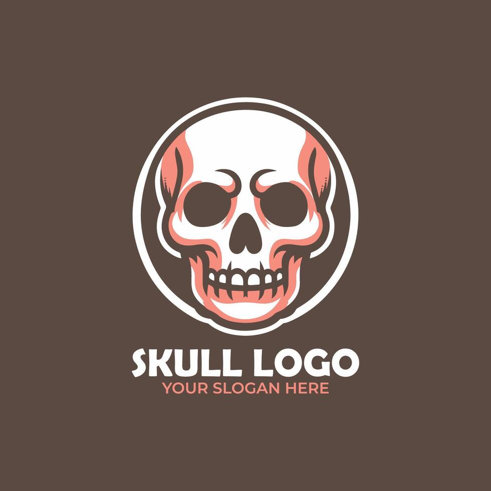 Simple Skull Logo Design vector